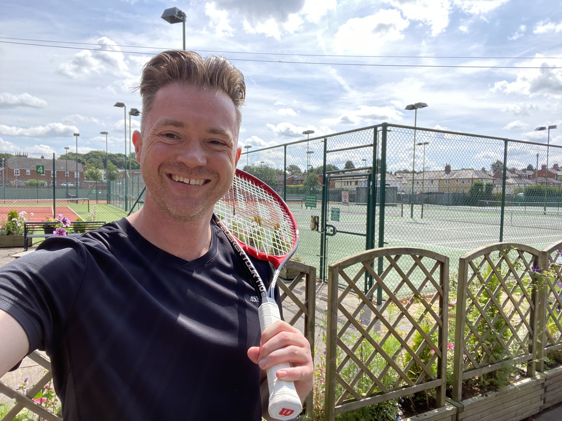 Dave at the tennis courts
